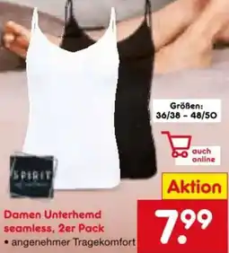 Netto Marken-Discount SPIRIT Damen Unterhemd seamless, 2er Pack Angebot