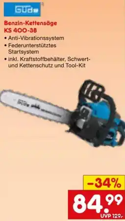 Netto Marken-Discount Güde Benzin-Kettensäge KS 400-38 Angebot