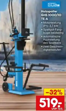 Netto Marken-Discount Güde Holzspalter GHS 1000/10 TE-A Angebot