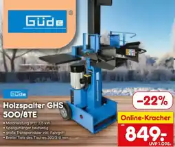 Netto Marken-Discount Güde Holzspalter GHS 500/8TE Angebot