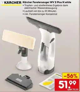 Netto Marken-Discount Kärcher Fenstersauger WV 2 Plus N white Angebot