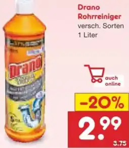 Netto Marken-Discount Drano Rohrreiniger Angebot