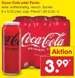 Netto Marken-Discount Coca-Cola oder Fanta Angebot