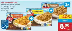 Netto Marken-Discount iglo Schlemmer Filet Angebot