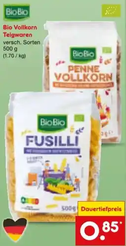 Netto Marken-Discount Bio Vollkorn Teigwaren Angebot