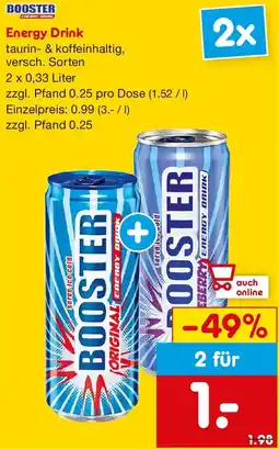Netto Getränke Discount BOOSTER Energy Drink Angebot