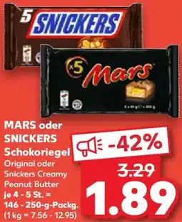Kaufland MARS oder SNICKERS Schokoriegel Angebot