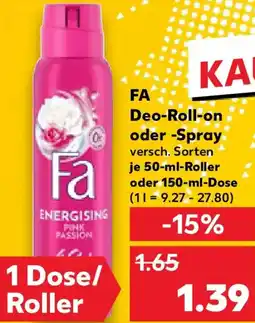 Kaufland FA Deo-Roll-on oder Spray Angebot