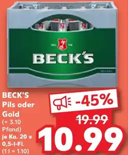 Kaufland BECK'S Pils oder Gold Angebot