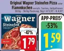 E-Center Original Wagner Steinofen Pizza oder Flammkuchen Angebot
