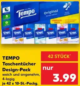 Kaufland TEMPO Taschentücher Design-Pack Angebot