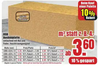OSB Ausbauplatte
