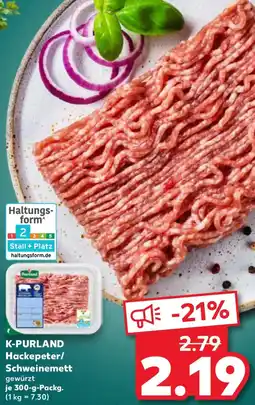 Kaufland K-PURLAND Hackepeter/ Schweinemett Angebot