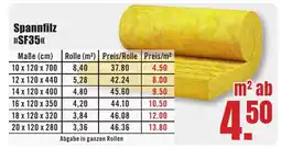 B1 Discount Baumarkt Spannfilz "SF35" Angebot