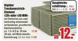B1 Discount Baumarkt Rigips Rigidur Trockenestrich- Element "20" o. "30MW" Angebot