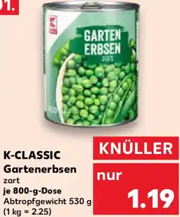 Kaufland K-CLASSIC Gartenerbsen Angebot
