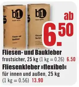 B1 Discount Baumarkt b1 Fliesen-und Baukleber Angebot