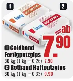 B1 Discount Baumarkt KNAUF 1 Goldband Fertigputzgips Angebot