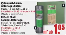B1 Discount Baumarkt 1 Laminat-Dämmunterlage >>Basic<< Angebot