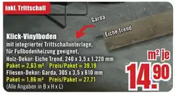 B1 Discount Baumarkt Klick-Vinylboden Angebot