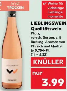 Kaufland LIEBLINGSWEIN Qualitätswein Angebot