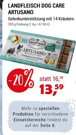 Zookauf Landfleisch dog care artusano Angebot