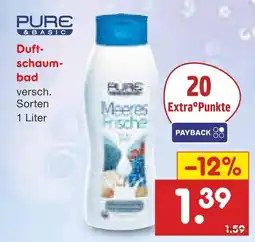 Netto Marken-Discount Pure & basic duft-schaumbad Angebot