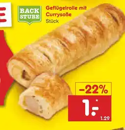 Netto Marken-Discount Backstube geflügelrolle mit currysoße Angebot