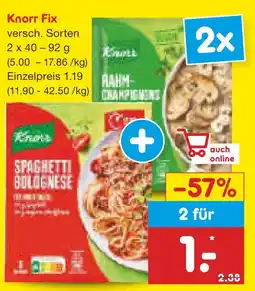 Netto Marken-Discount Knorr fix spaghetti bolognese Angebot
