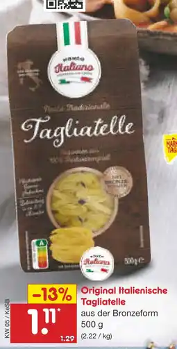 Netto Marken-Discount Italiamo original italienische tagliatelle Angebot