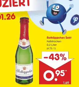 Netto Marken-Discount Rotkäppchen sekt halbtrocken Angebot