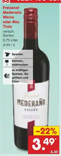 Netto Marken-Discount Freixenet mederano weine Angebot