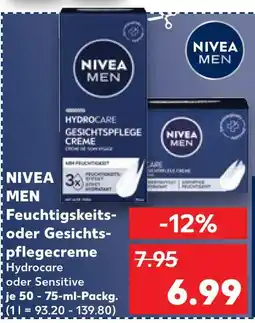Kaufland Nivea men feuchtigkeits- oder gesichtspflegecreme hydrocare Angebot