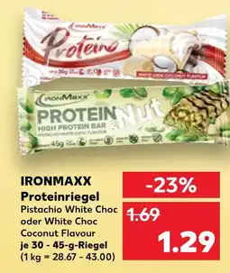 Kaufland Ironmaxx proteinriegel pistachio white choc Angebot