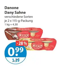 V Markt Danone dany sahne Angebot