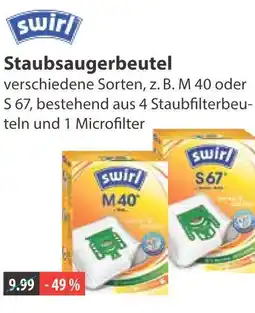 V Markt Swirl staubsaugerbeutel m 40 oder s 67 Angebot