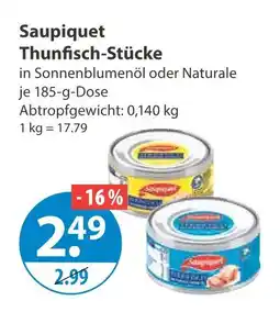 V Markt Saupiquet thunfisch-stücke in sonnenblumenöl Angebot