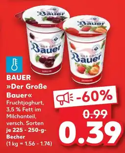 Kaufland Bauer der große bauer fruchtjoghurt Angebot