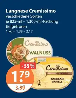 V Markt Langnese cremissimo walnuss Angebot