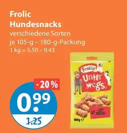 V Markt Frolic hundesnacks Angebot