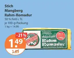 V Markt Stich mangberg rahm-romadur Angebot