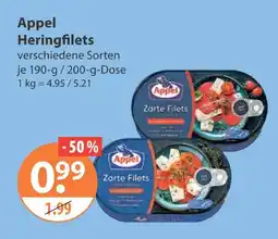 V Markt Appel heringfilets Angebot