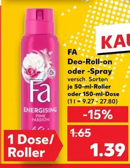 Kaufland Fa deo-roll-on Angebot
