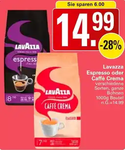 WEZ Lavazza Espresso oder Caffè Crema Angebot