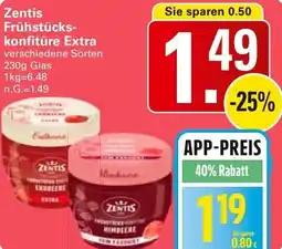 WEZ Zentis Frühstückskonfitüre Extra Angebot