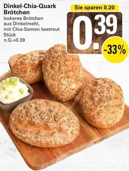 WEZ Dinkel-Chia-Quark Brötchen Angebot