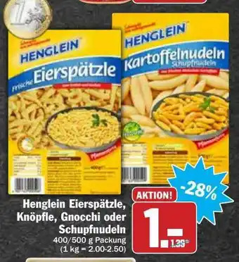 Hit Henglein Eierspätzle, Knöpfle, Gnocchi Oder Schupfnudeln Angebot