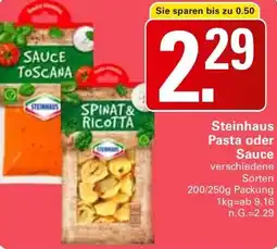 WEZ Steinhaus Pasta oder Sauce Angebot