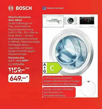 Galeria Bosch Waschvollautomat Wau 28p40 Angebot