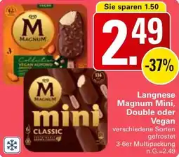 WEZ Langnese Magnum Mini, Double oder Vegan Angebot